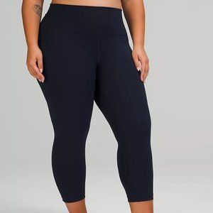 NWT lululemon Wunder Under HR Crop 21" Flux sz 10 Black
